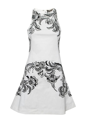 Roberto Cavalli Vintage floral mini dress - White