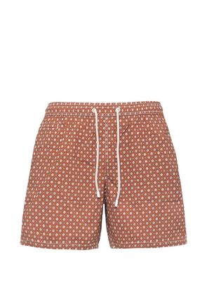 MC2 Saint Barth floral-print drawstring swim shorts - Brown