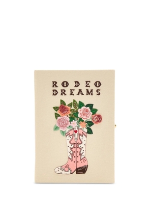Olympia Le-Tan floral-embroidered clutch bag - Neutrals