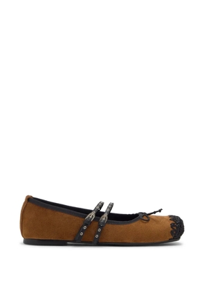Castañer Gina buckle-fastening ballet flats - Brown