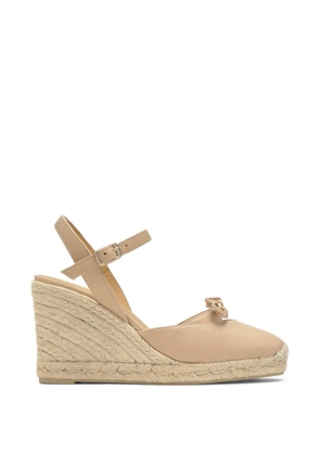 Castañer Cyra bow-detail wedge espadrilles - Neutrals