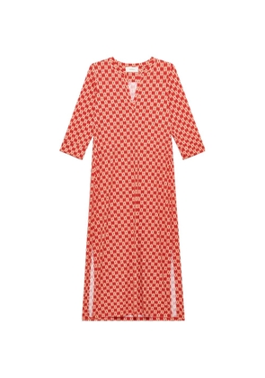 MALIPARMI Diamond Glow patterned midi dress - Red