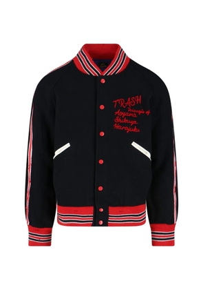 Needles logo-embroidered bomber jacket - Black