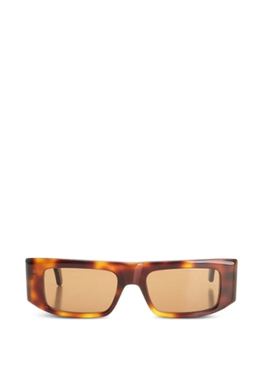 VALENTINO GARAVANI EYEWEAR VLogo rectangle-frame sunglasses - Brown