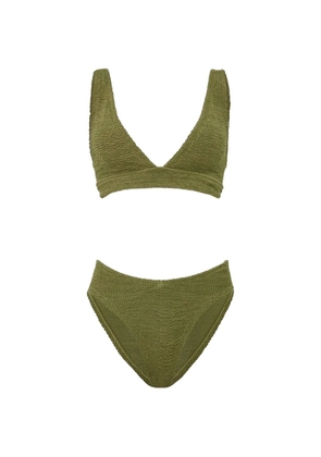 Hunza G Angel crinkled-texture bikini - Green