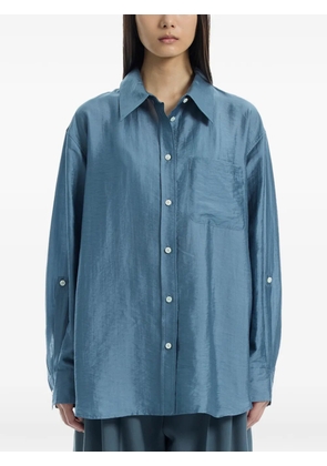 System chest-pocket button-up shirt - Blue