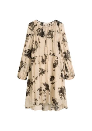 Marc O'Polo floral-print tiered dress - Neutrals