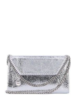 Stella McCartney Falabella cracked-effect shoulder bag - Silver
