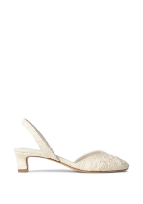 Castañer Aran floral-jacquard pumps - White