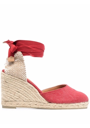 Castañer 90mm Carina wedge espadrilles - Red