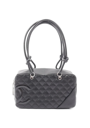 CHANEL Pre-Owned 2008-2009 Cambon line quilted shoulder bag - Black