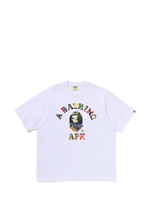 A BATHING APE® Multi Logo College short-sleeve cotton T-shirt - White