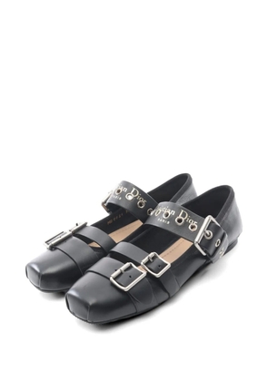 Christian Dior Pre-Owned Punk buckled ballet flats - Black