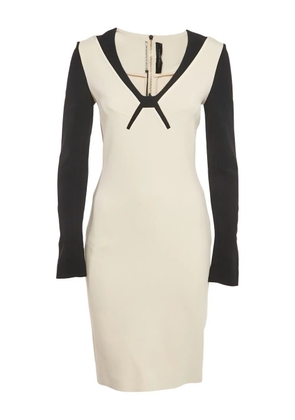Roland Mouret crepe bow detailed dress - Neutrals