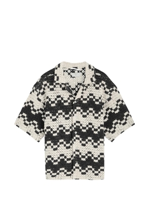 PERCIVAL Naples crochet shirt - Black