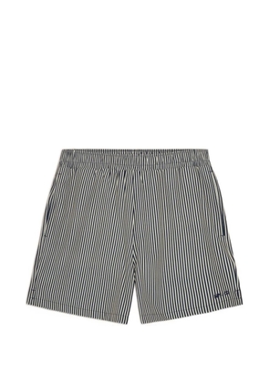NN07 Holiday stripe-pattern swim shorts - White