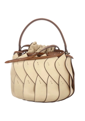 BOLDRINI layered-panel leather tote bag - Neutrals