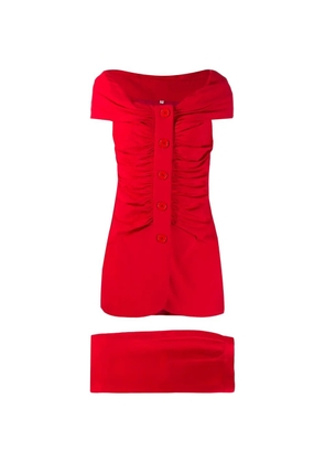 Gianfranco Ferré Pre-Owned ruched blouse and mini skirt set - Red