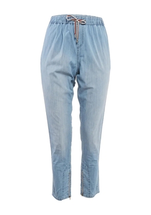 Gucci Pre-Owned drawstring cuff trousers - Blue