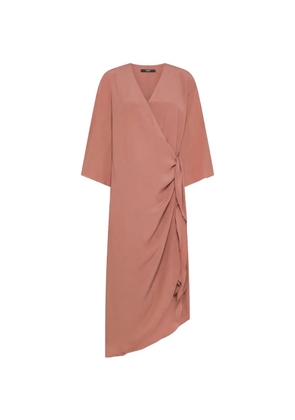 Seventy midi wrap-style asymmetric dress - Pink