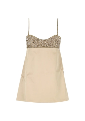 Retrofete mini crystal-embellished A-line dress - Neutrals