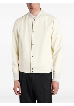 Salvatore Santoro leather bomber jacket - Neutrals
