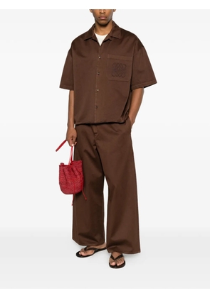 LOEWE x Paula's Ibiza anagram-embroidered trousers - Brown