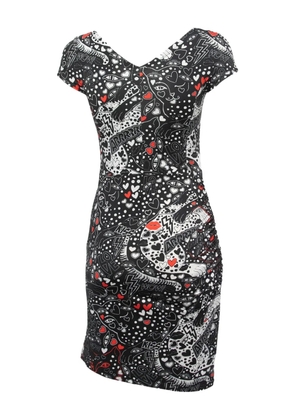Just Cavalli Vintage v-neck dress - Black