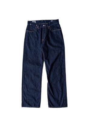 NBDN Denim ESTD 012 sashiko-patch straight-leg jeans - Blue