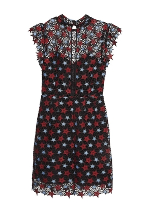 SANDRO pre-owned star-motif lace mini dress - Black