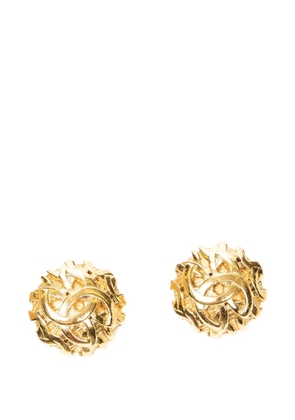 CHANEL Pre-Owned Interlocking-CC clip-on earrings - Gold