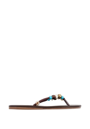 Ancient Greek Sandals Saionara bead-embellished sandals - Brown