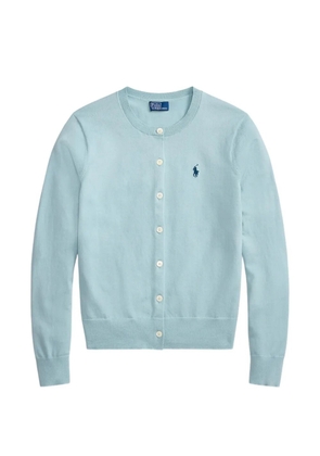 Polo Ralph Lauren embroidered-logo cardigan - Blue