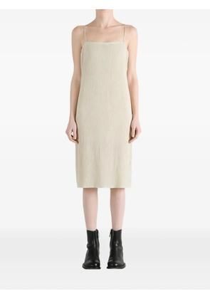 Baserange Sti Slip crinkled spaghetti-strap dress - Neutrals