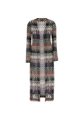 Missoni zigzag-knit embroidered cardigan - Green