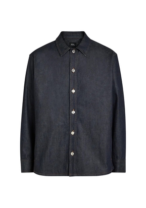 A.P.C. contrast-stitch shirt - Blue