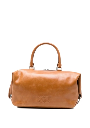 Marge Sherwood logo-embossed leather tote bag - Brown