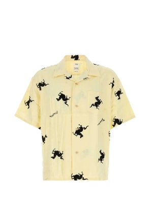 visvim horse-print short-sleeve shirt - Yellow