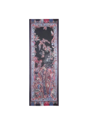 ETRO parrot-print scarf - Blue