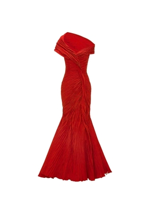 MARMAR HALIM twist-detail mermaid gown - Red