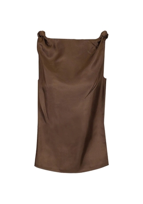 LouLou de Saison Remy knotted-detail top - Brown