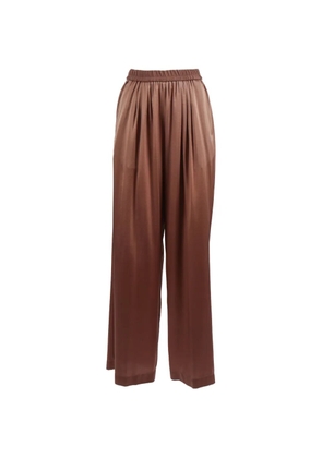 Forte Forte satin elasticated trousers - Brown