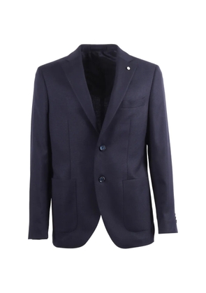 L.B.M. 1911 lapel-pin single-breasted blazer - Blue