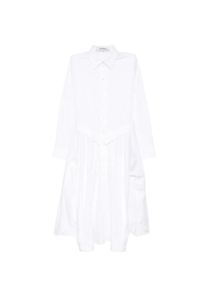 Kimhekim belted panelled shirt dress - White