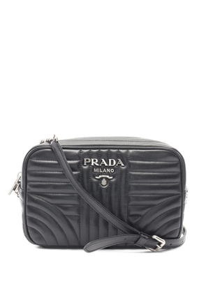 Prada Pre-Owned Camera Diagramme Quilted Leather crossbody bag - Black
