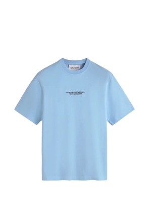 LES HÉRITIERS Roots slogan-print T-shirt - Blue