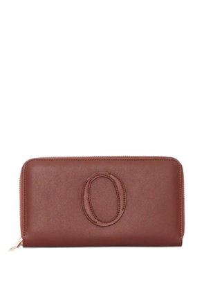 Orciani logo-patch zip-around wallet - Brown