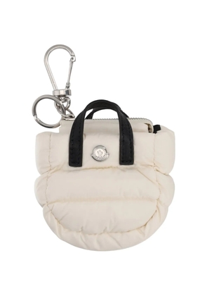 Moncler quilted leather-trim keyring - Neutrals