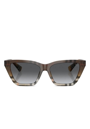 Burberry Eyewear check-pattern cat-eye sunglasses - Neutrals