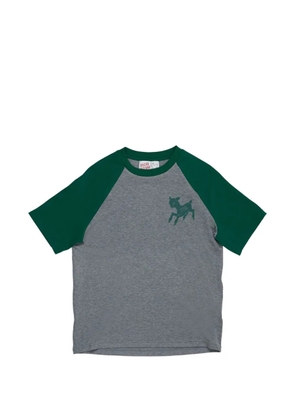 Oscar Ouyang raglan-sleeve graphic-print T-shirt - Grey